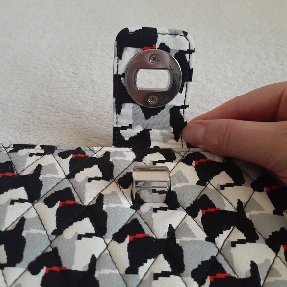 Vera Bradley Turnlock Wallet Grey Black Quilted Scottish Terrier - Picture 4 of 11